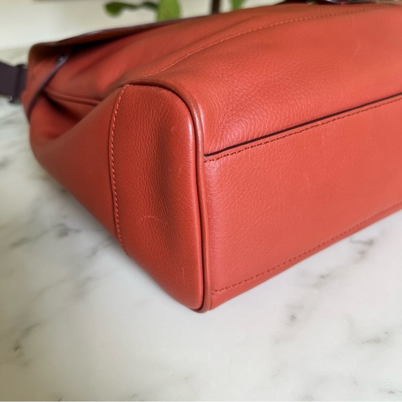 Coach Hudson Messenger Crossbody Laptop Bag Terracotta Leather - Picture 11 of 16